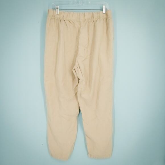 Eileen Fisher Size Medium M Tan Pull On Tapered Leg Ankle Tencel Linen Pants - Picture 2 of 5